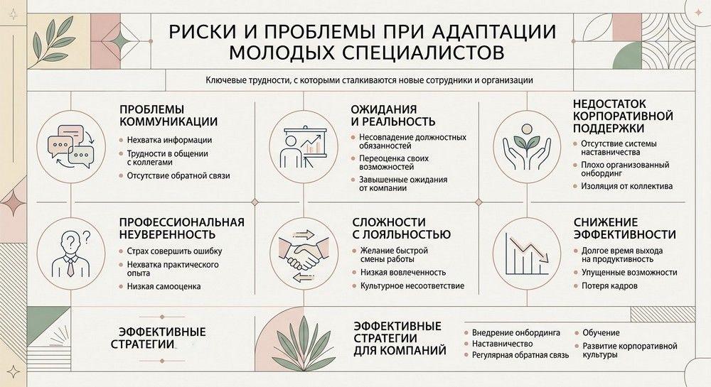 Риски и проблемы адаптации молодых специалистов СПО