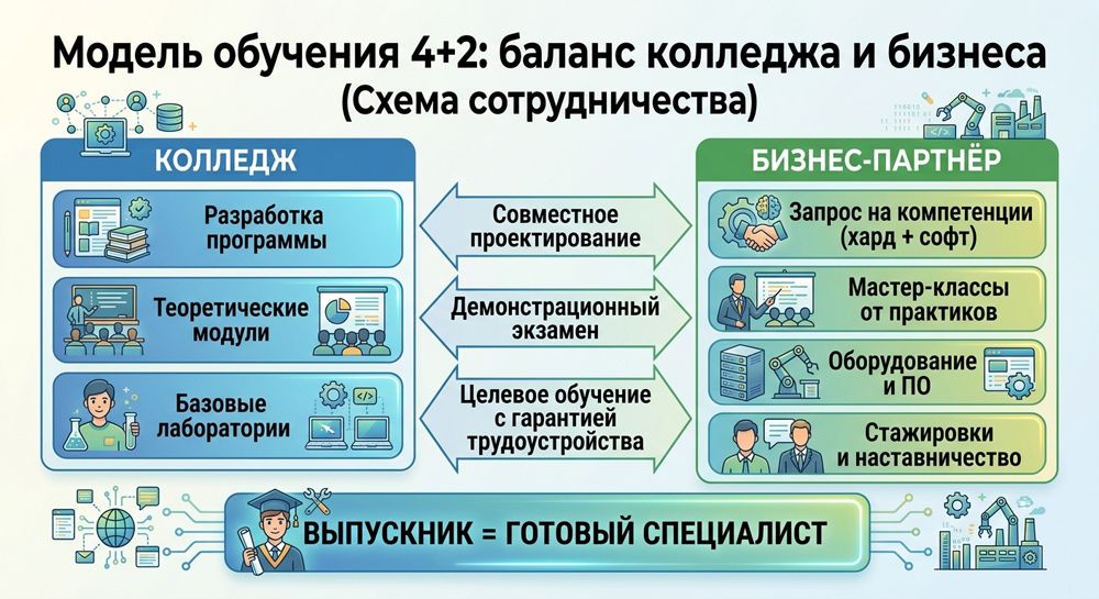 модель обучения: баланс колледжа и бизнеса